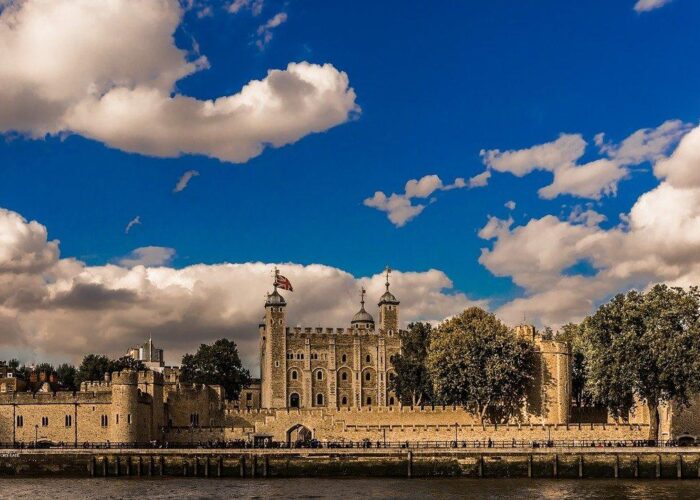 View of the Tower of London from across the River Thames