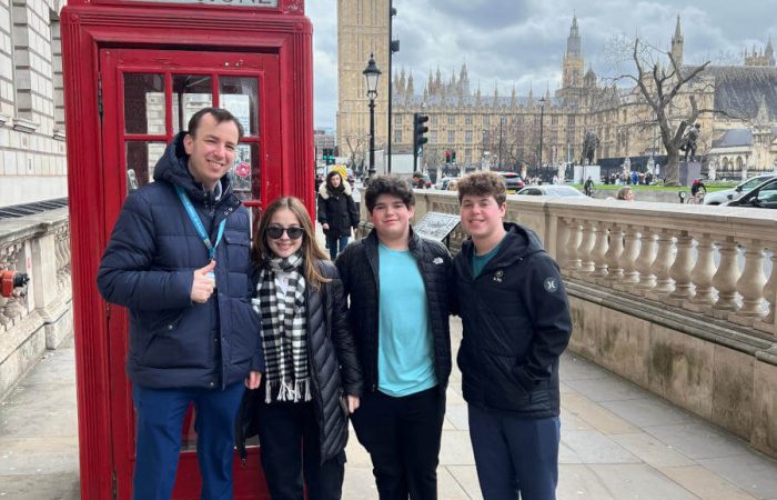 Happy guests in parliament sqaure