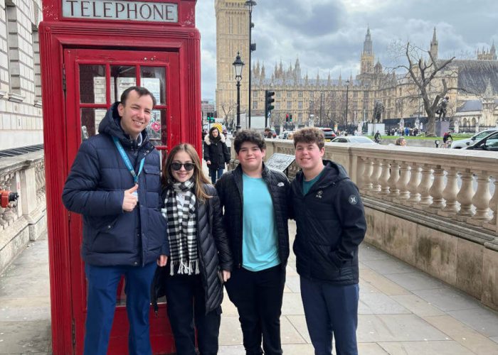 Happy guests in parliament sqaure