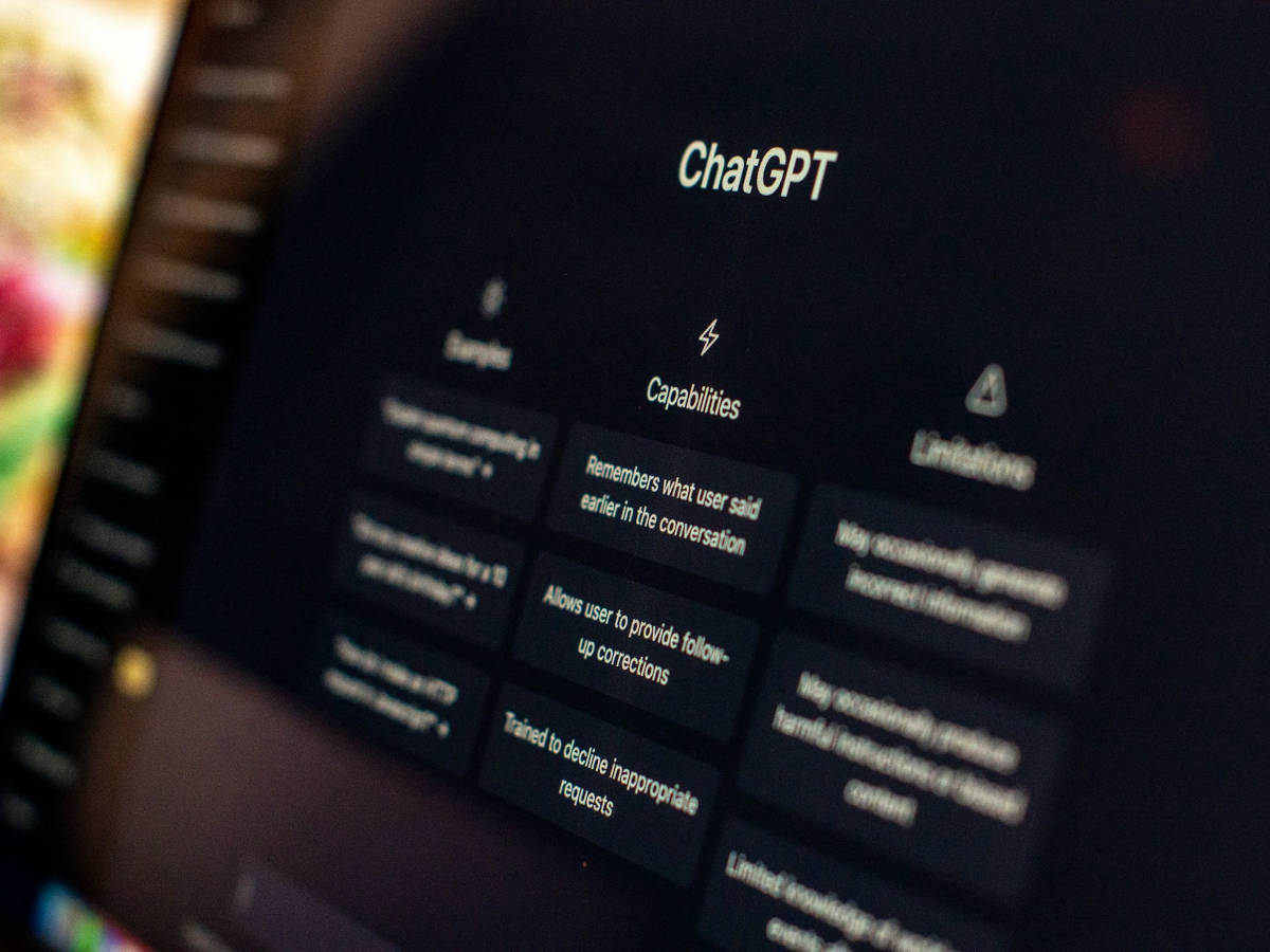 a screen showing chat gpt