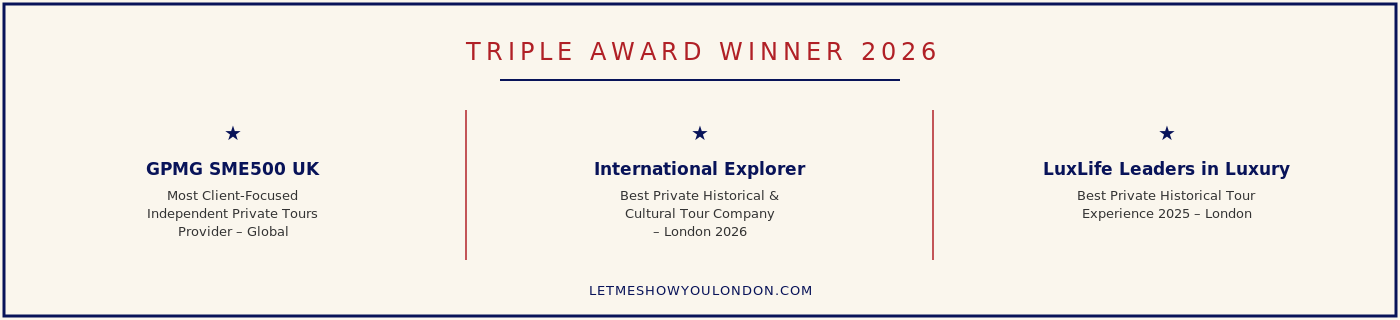 Let Me Show You London, triple award winner 2026
